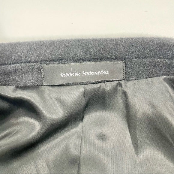 Di Silver Vtg Men's Cashmere Blend Charcoal Black Long Overcoat Sz 44 Reg EUC - Picture 10 of 14